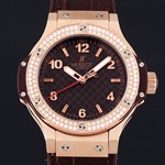 [최고급형 쿼츠] HUBLOT BIGBANG CAPPUCCINO RED GOLD DIAMONDS 38mm  위블로 빅뱅 카푸치노 레드골드 다이아몬드 :361PC3380RC1104 - HUB055