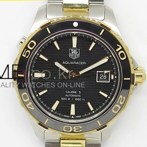 [2824 MOVE]TAG HEUER Aquaracer Calibre 5 Ceramic YG Bezel-태그호이어 아쿠아레이서 칼리버 5 오토매틱 세라믹 옐로우 골드베젤-th093