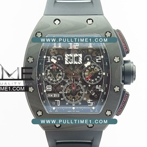 [7750 MOVE] Richard Mille RM011 NTPT Carbon Case Chronograph KV Best Edition - 리차드밀러 카본 크르노그래프 - RIC087