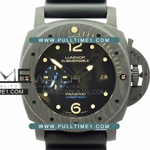 [P.9000 MOVE] Panerai Luminor Submersible PAM616 Forged Carbon V3 VS 1:1 Best Edition on MD - 오피치네 파네라이 루미너 서브머시블 포지드카본 - PNR364