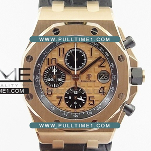 [3126 MOVE] Audemars Piguet Royal Oak Offshore 2014 Gold Theme 42mm RG V2 JF  1:1 Best - 오데마 피게 로얄 오크 오프쇼어 베스트에디션 (우레탄 러버밴드 증정) - AP372