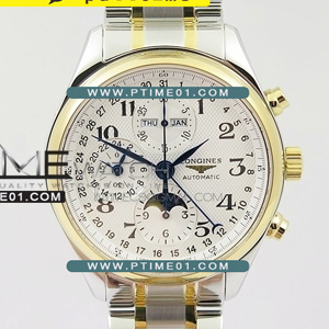 [7751 MOVE] Longines Master Moonphase Chronograph SS/YG GS 1:1 Best Edition - 론진 마스터 문페이즈 크로노그래프 - LG032