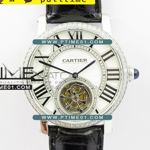 [SEGULL TOURBILON] Rotonde de Cartier Flying Tourbillon SS BL Best Edition - 까르띠에 로통드 투어빌론 베스트 에디션 - CT478