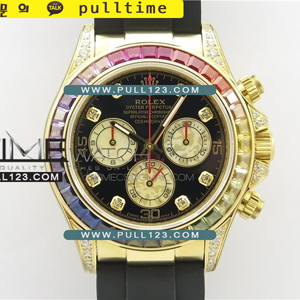 [4130 MOVE] Rolex Daytona 116589 Rainbow YG BL Best Edition - 롤렉스 데이토나 레인보우 스테인레스 스틸 베스트에디션 - RL1299