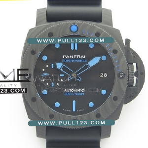 [P.9010 MOVE] Panerai Luminor Submersible PAM960 Forged Carbon 42mm VS 1:1 Best Edition on MD - 오피치네 파네라이 루미너 서브머시블 포지드카본 - PNR387