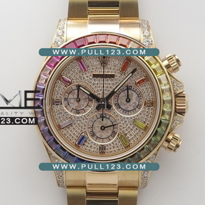 [무브선택] Rolex Daytona 116509 Rainbow RG BL Best Edition - 롤렉스 데이토나 레인보우 로즈골드 베스트에디션 - RL1344