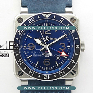 [2836 MOVE] Bell & Ross BR03-93 GMT Blue/Black Bezle SS B12 Best Edition - 벨앤로스 BR 03-93 GMT 베스트 에디션