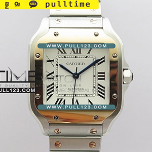 [9015 MOVE] Santos de Cartier 35mm 2018 SS/RG RXW 1:1 Best Edition - 까르띠에 산토스 로즈골드 투톤콤비 베스트 에디션