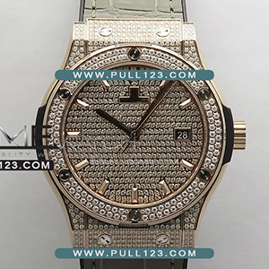 [2892 MOVE] Hublot Classic Fusion RG Paved Diamonds Automatic B50F Best Edition - 위블로 클래식퓨전 오토매틱 베스트에디션