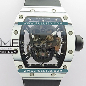 [Seagull tourbillon ] Richard Mille RM052-01 Real White Carbon Skull JB 1:1 Best Edition - 리차드 밀레 RM052-01 카본 베스트에디션