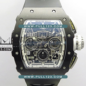 [7750 MOVE] Richard Mille RM011 Titanium Case Ceramic Bezel Chronograph KU Best Edition - 리차드밀러 포지드 카본 크르노그래프