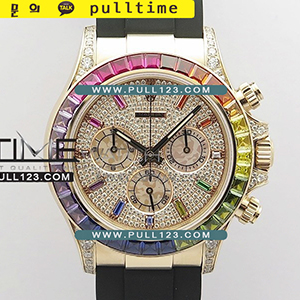 [4130 MOVE] Rolex Daytona 116509 Rainbow RG BL Best Edition - 롤렉스 데이토나 레인보우 로즈골드 베스트에디션 - RL1344