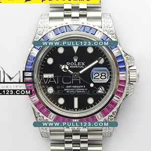 [3285 MOVE] Rolex GMT-Master II Diamonds 904L V3 GM Best Edition - 롤렉스 지엠티 마스터 다이아몬드 베스트에디션