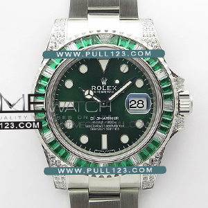 [2836 MOVE] Rolex Submariner Green Diamonds Bezel 904L D1 1:1 Best Edition - 롤렉스 서브마리너 베스트에디션