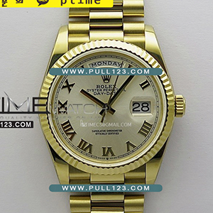 [무브먼트 선택] Rolex DayDate 36mm 128238 Gain Weight YG QF 1:1 Best Edition - 로렉스 데이데이트 베스트에디션