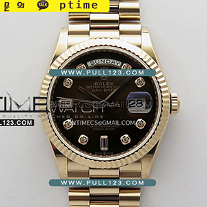 [2836 MOVE] Rolex DayDate 36mm 128235 904L RG Gain Weight KF 1:1 Best Edition - 로렉스 데이데이트 베스트에디션 무게추가버전