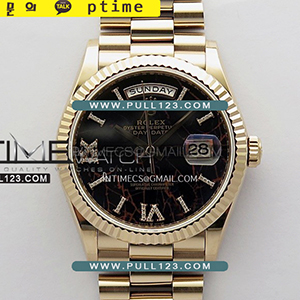 [2836 MOVE] Rolex DayDate 36mm 128235 904L RG Gain Weight KF 1:1 Best Edition - 로렉스 데이데이트 베스트에디션 무게추가버전